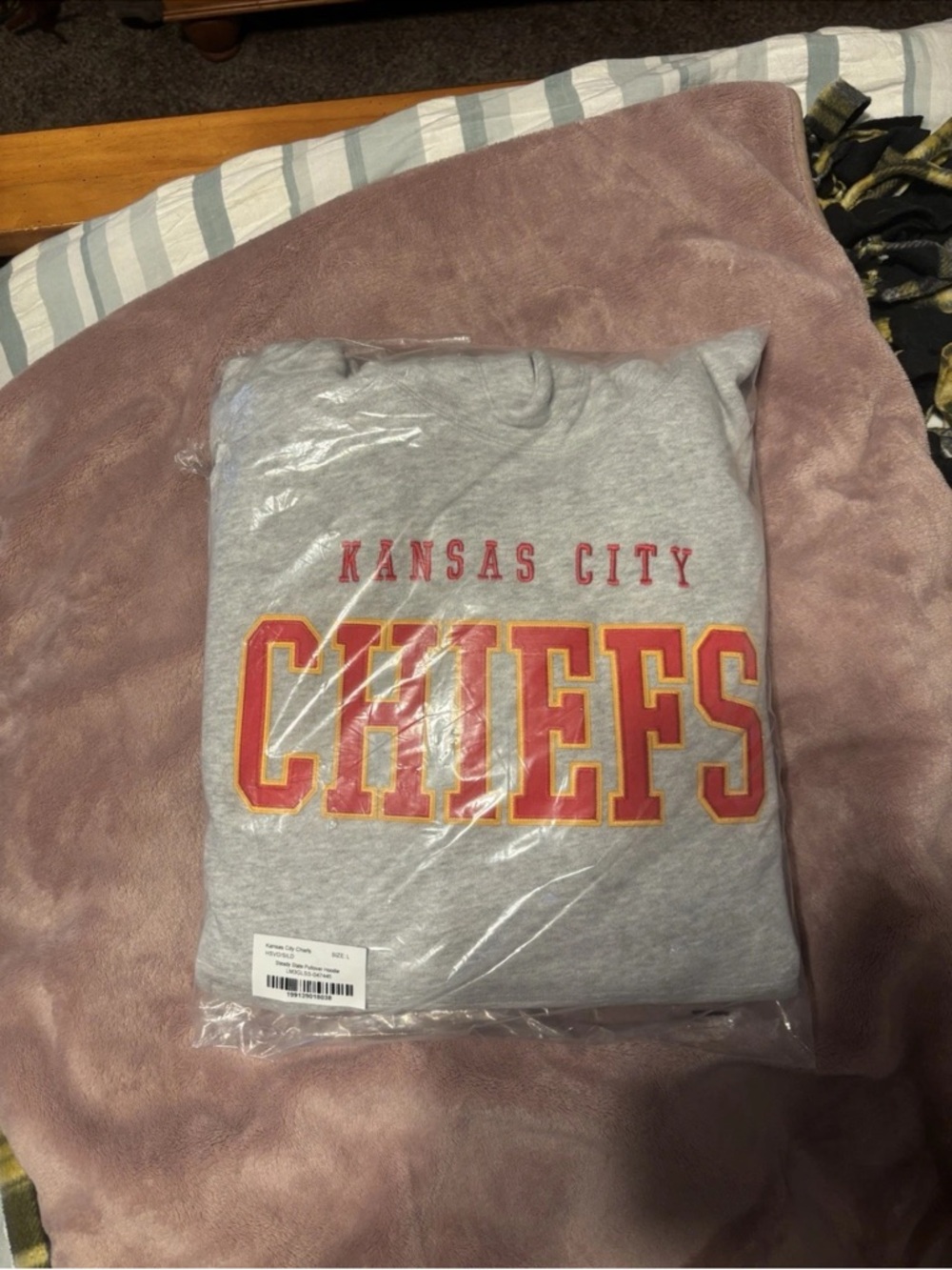 Kansas City Chiefs Gray Sweatshirt with Red & Gold Logo